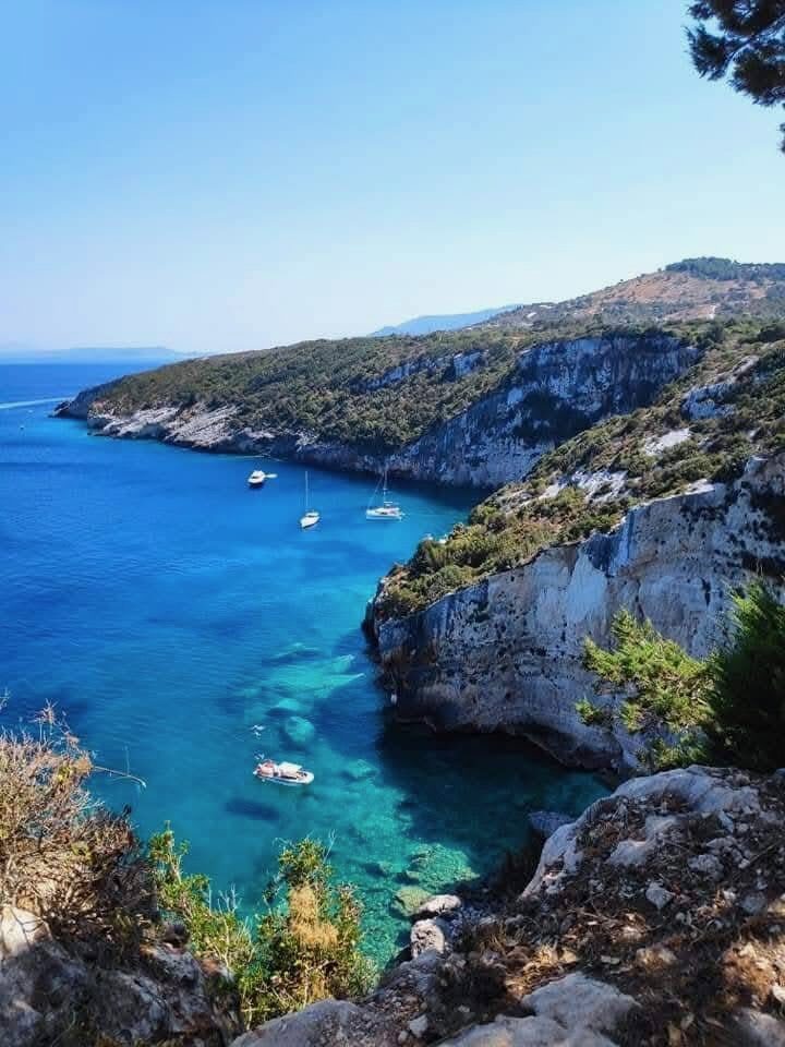 Crystal-clear turquoise water at the Potamitis Diving Spot