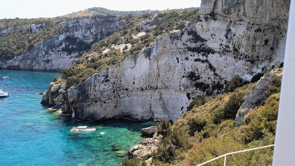 Coastal panorama from the Potamitis Diving Spot near Cape Skinari