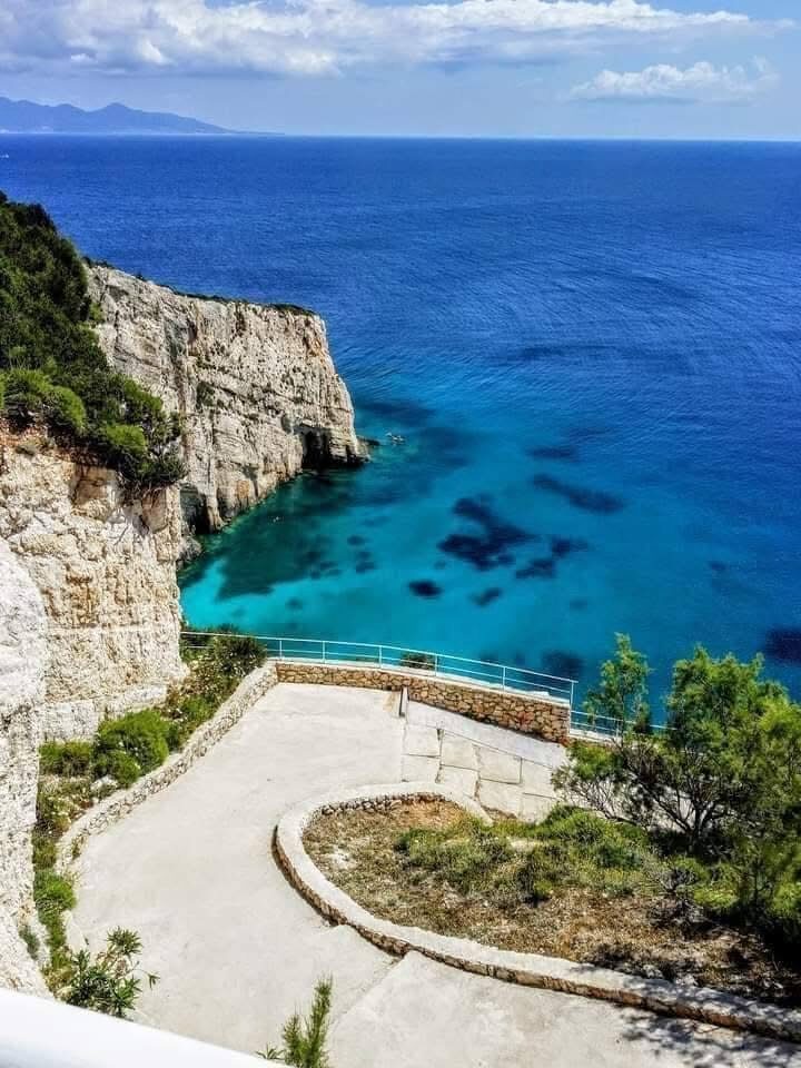 Sea and sky panorama from the cliffs at Potamitis Diving Spot
